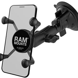 Best Ram Mount Twist universal X-GRIP suction closure mount Cell Phone Holder, Black (1Set)
