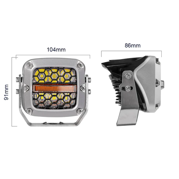 3.5 inch 60W Led Off Road Led Lights with Mounting Bracket (Set of 2) - Image 2