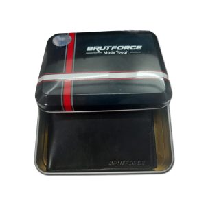 BRUTFORCE Black Leather Wallet for Men|3 Card Slots| 1 Coin Pocket|2 Hidden Compartment|2 Currency Slots with Easy Access Card Container (BFW006)