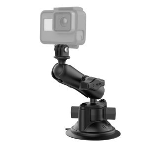 RAM Twist-Lock Suction Cup Mount with Universal Action Camera Adapter (1 Set)